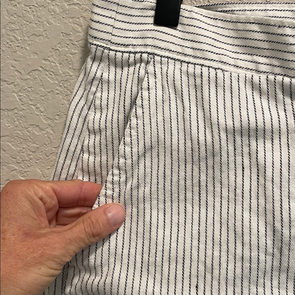 Banana Republic Striped Linen Wrap Pencil Skirt Size 10 - Picture 4 of 9